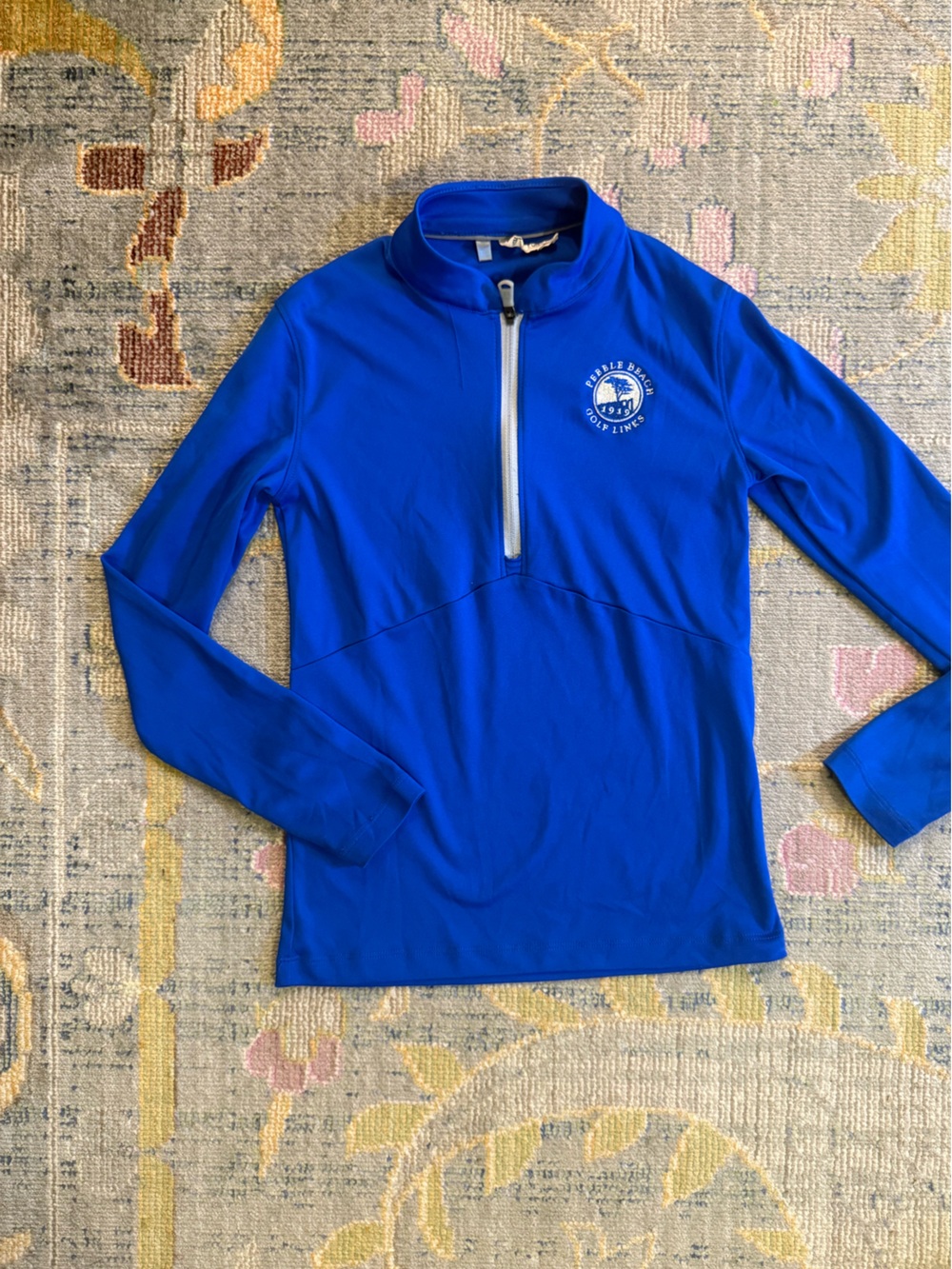 Pebble Beach Golf Links Youth‎ Quarter Zip Pullover Blue Travis Mathew
